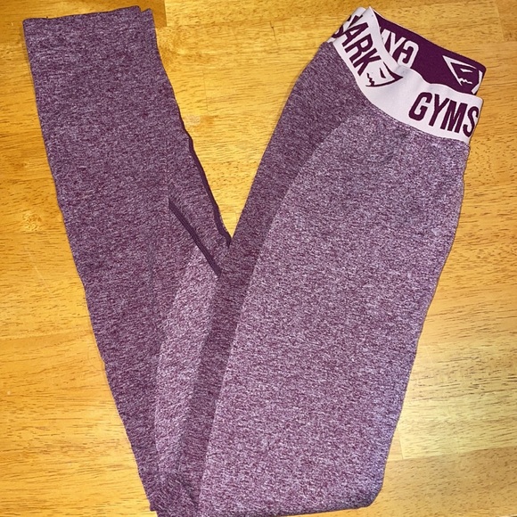gymshark flex leggings dark ruby marl - Picture 3 of 4